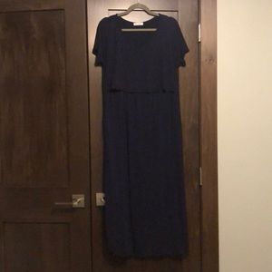 Smallshow Women’s Maternity Nursing Dress Navy Blue